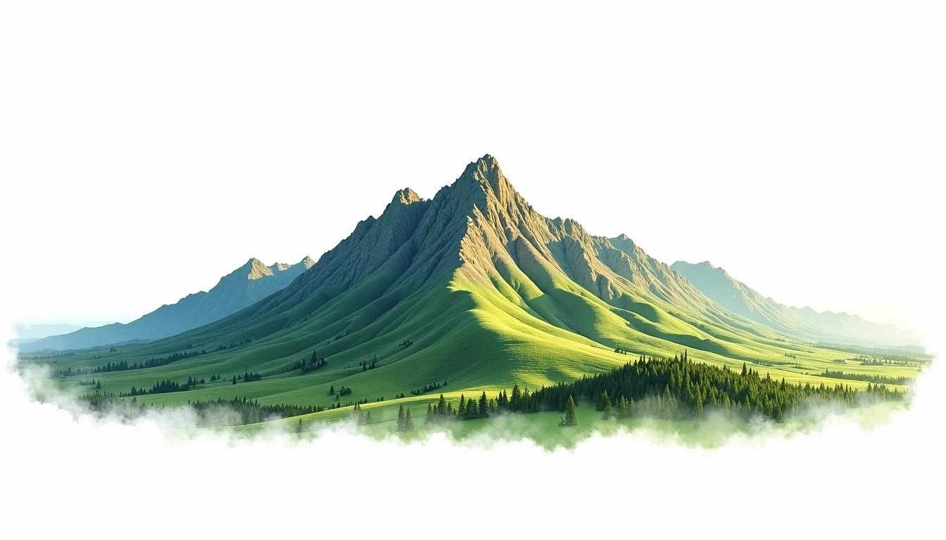 Loldaiga Hills — 2,394m — Kenya — watercolor illustration