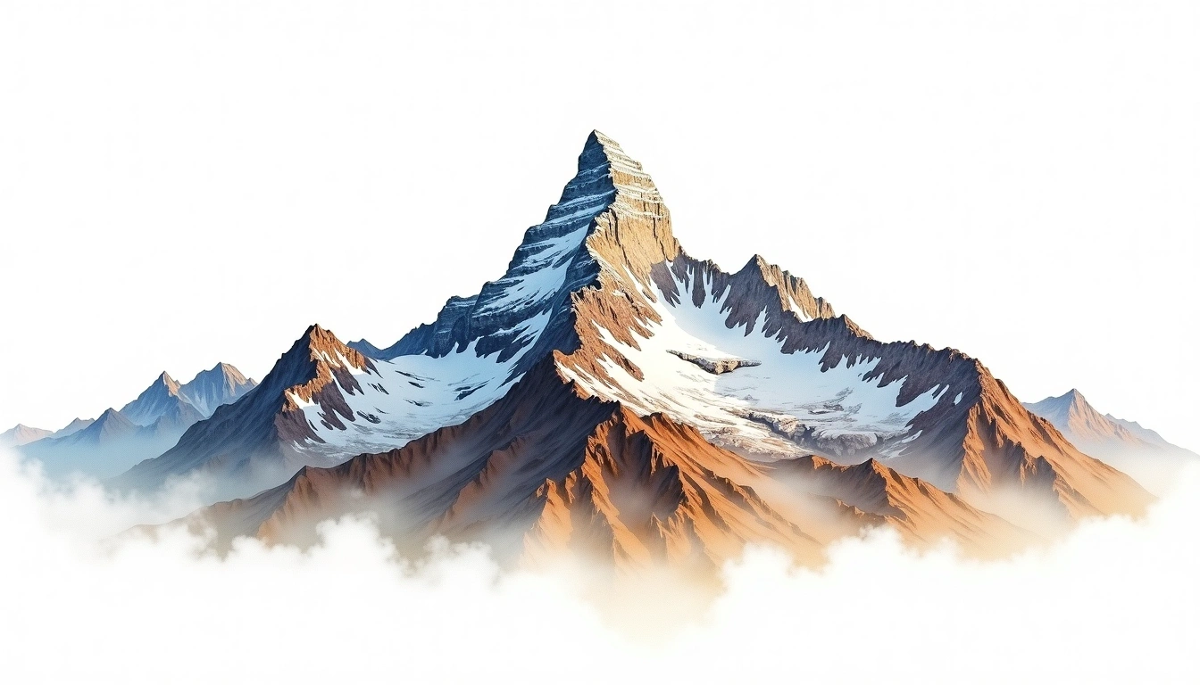 Longs Peak — 4,346m — United States — watercolor illustration