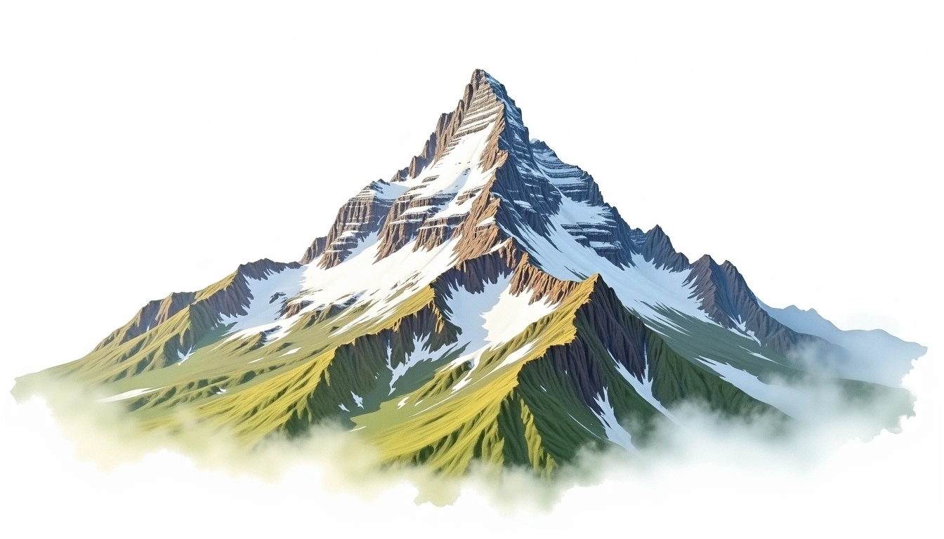 Ludwigshohe — 4,341m — Italy — watercolor illustration