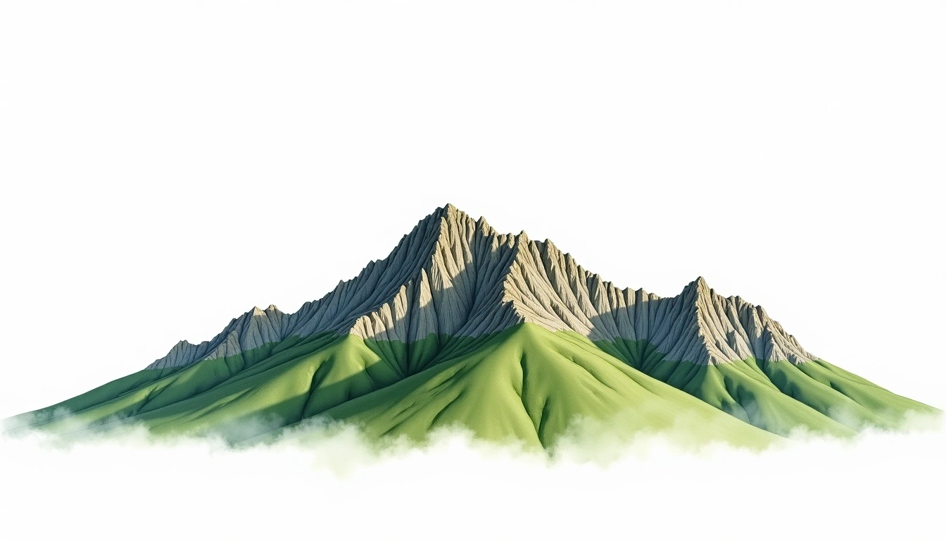 Lugnaquilla — 925m — Ireland — watercolor illustration