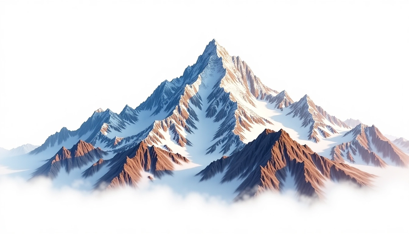 Lunkho E Dosare — 6,901m — Afghanistan — watercolor illustration