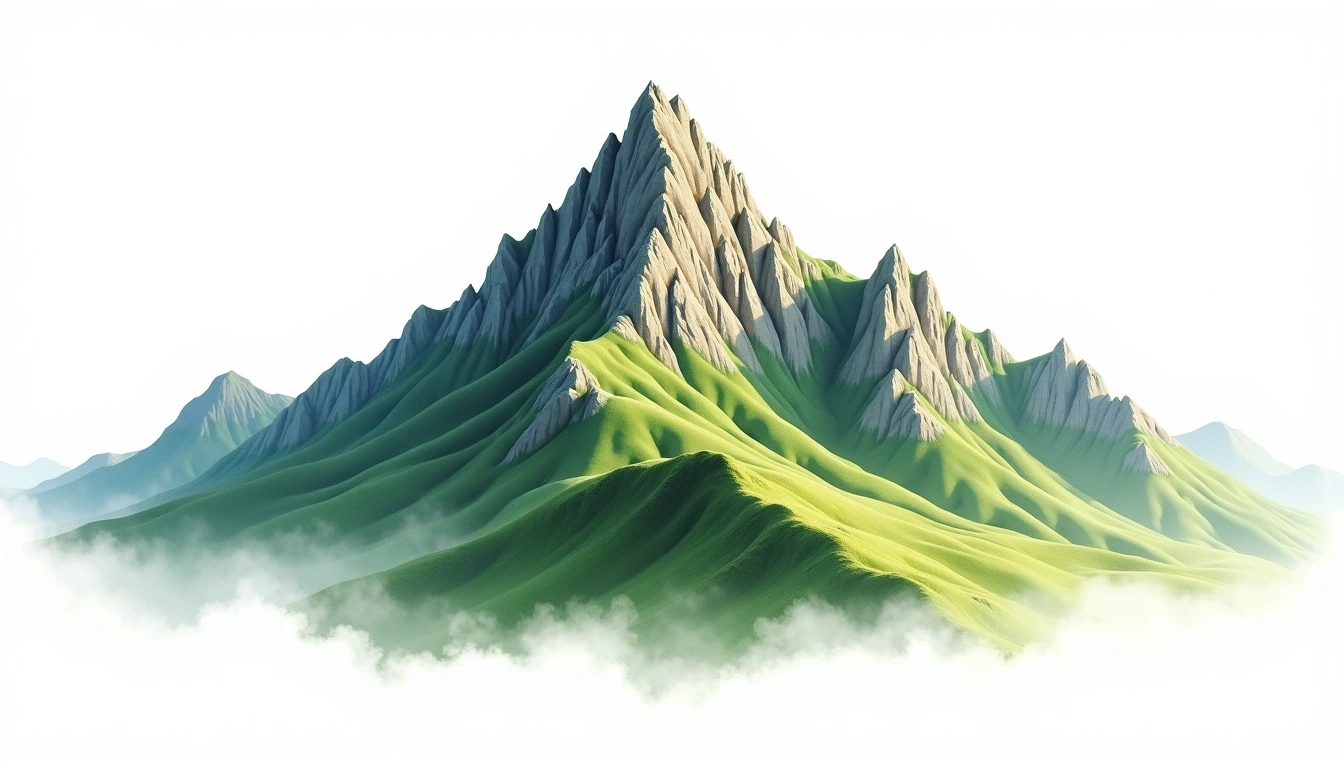 Lushan — 3,520m — Taiwan — watercolor illustration