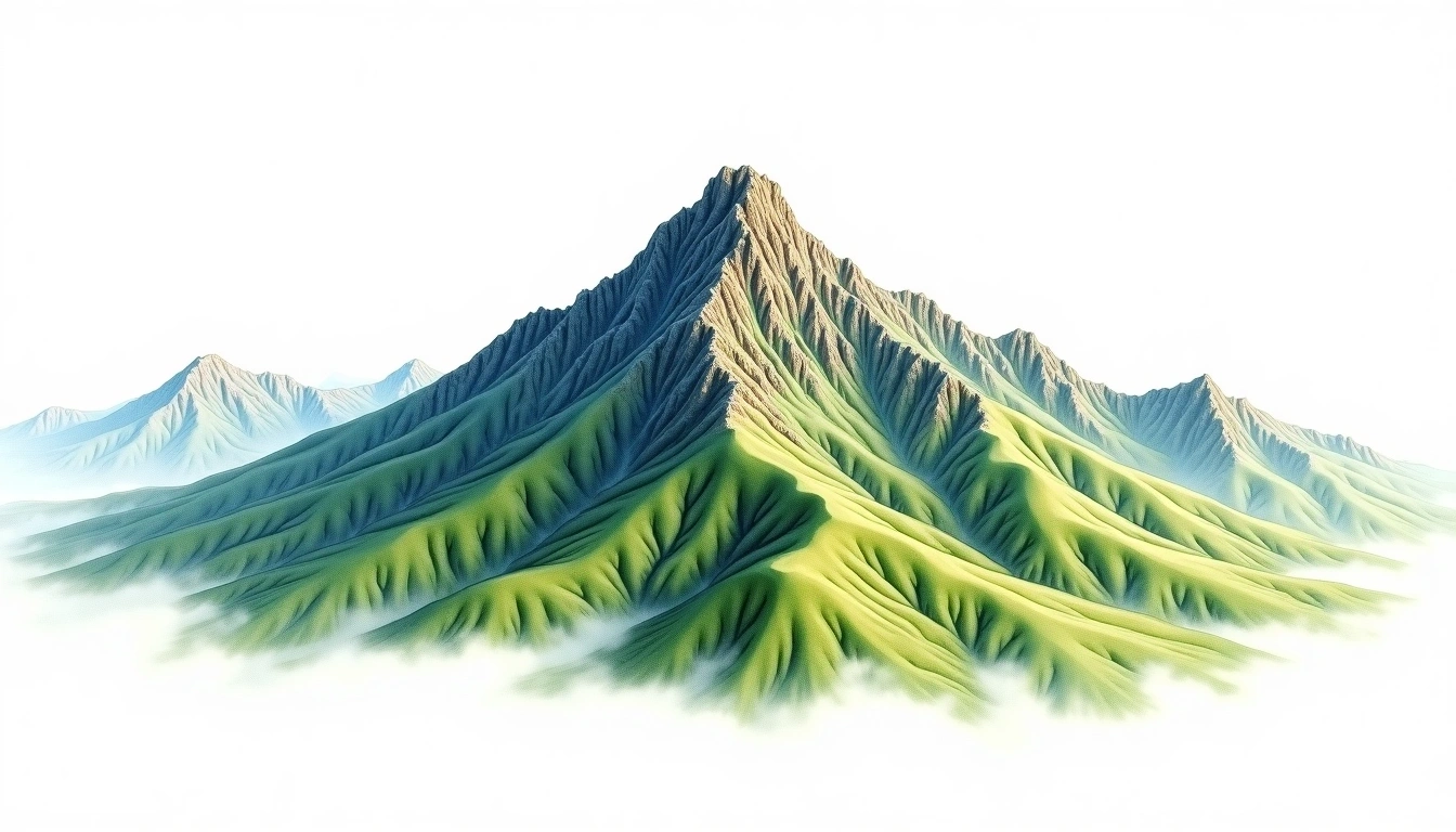 Mabolasi Xifeng — 3,407m — Taiwan — watercolor illustration