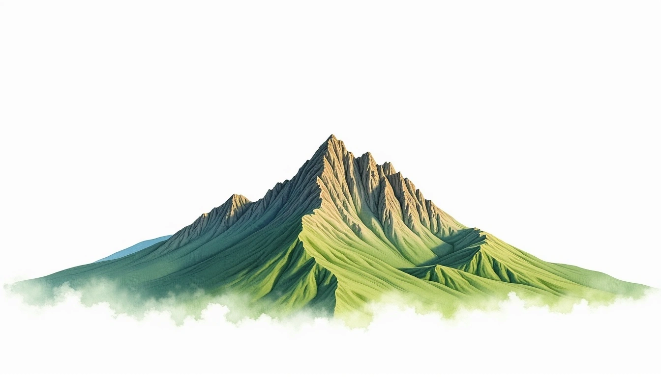 Macomb Mountain — 1,347m — United States — watercolor illustration