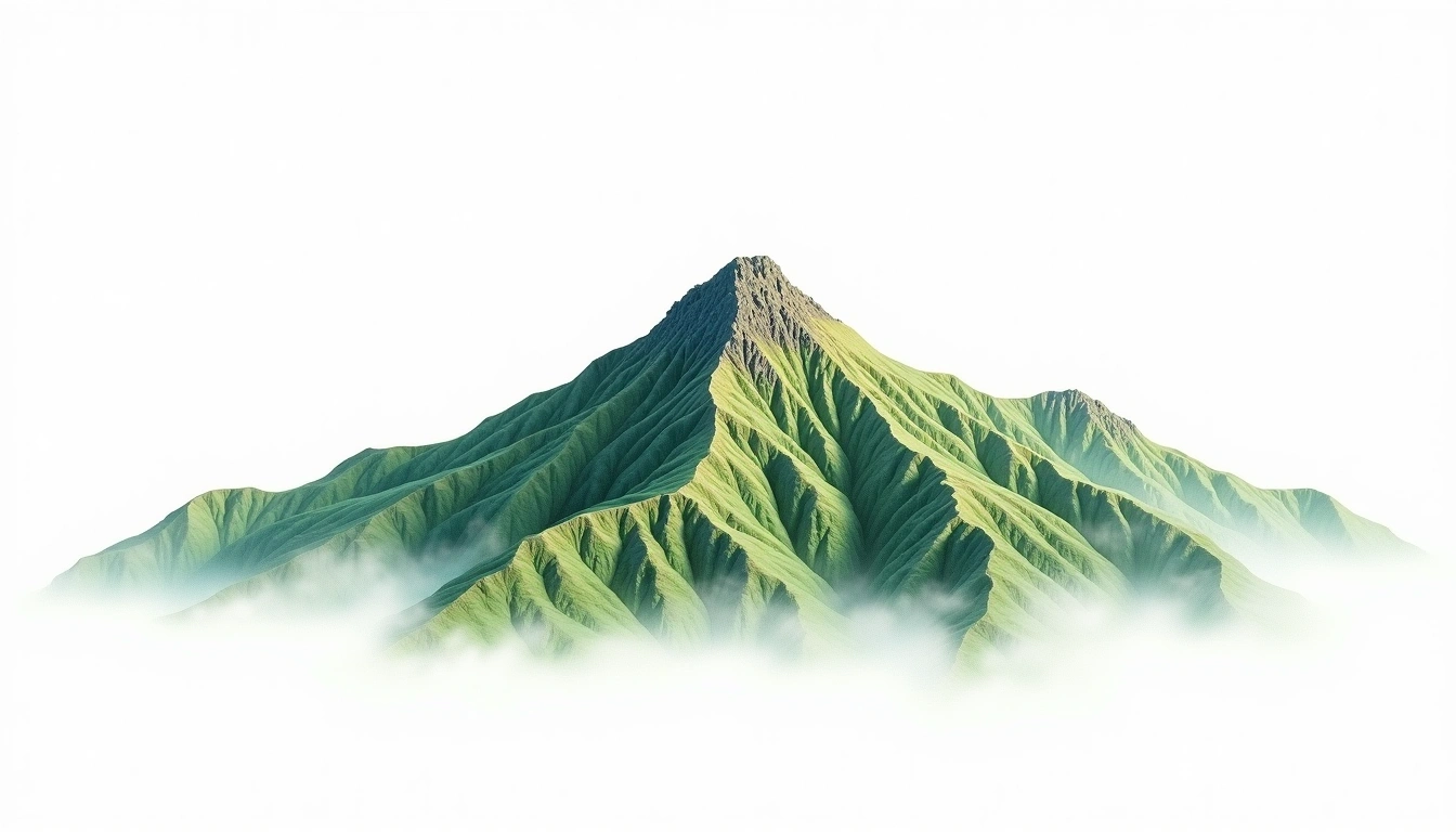 Maebongsan — 1,303m — South Korea — watercolor illustration