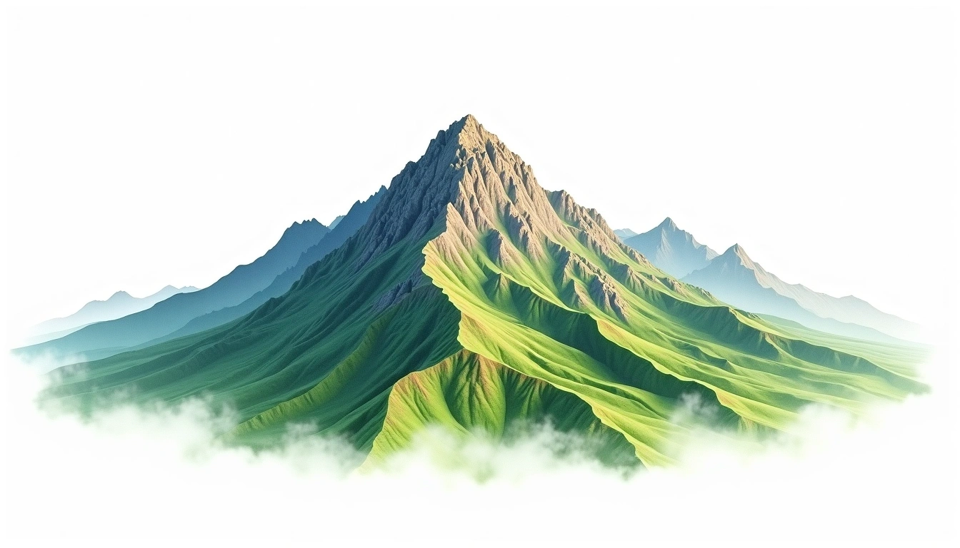 Majia Shan — 3,024m — Taiwan — watercolor illustration