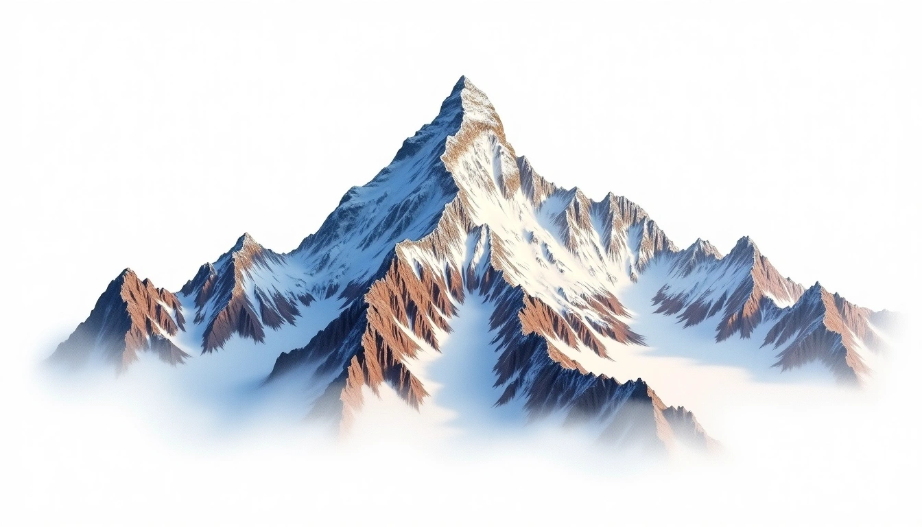 Makalu — 8,485m — Nepal — watercolor illustration
