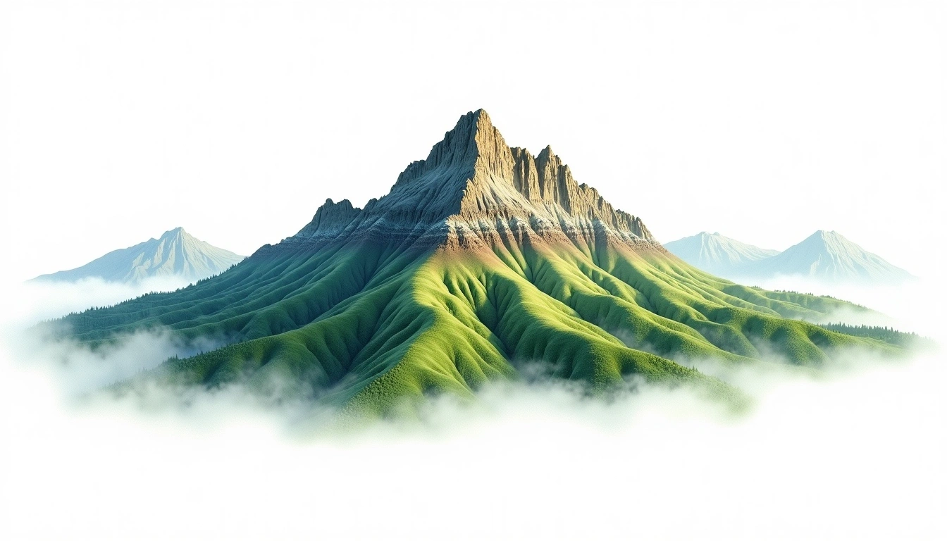 Mangart — 2,679m — Slovenia — watercolor illustration