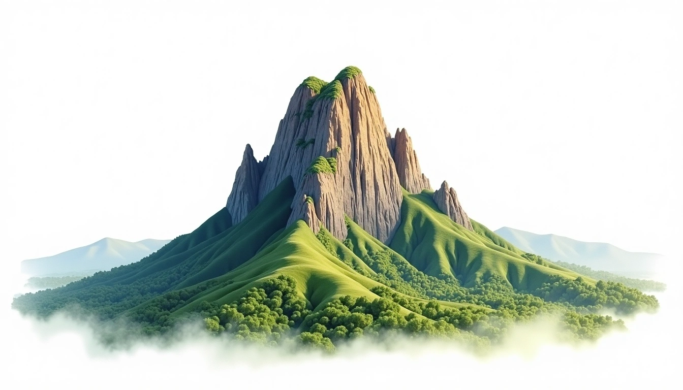 Maringma Tepui — 2,640m — Guyana — watercolor illustration