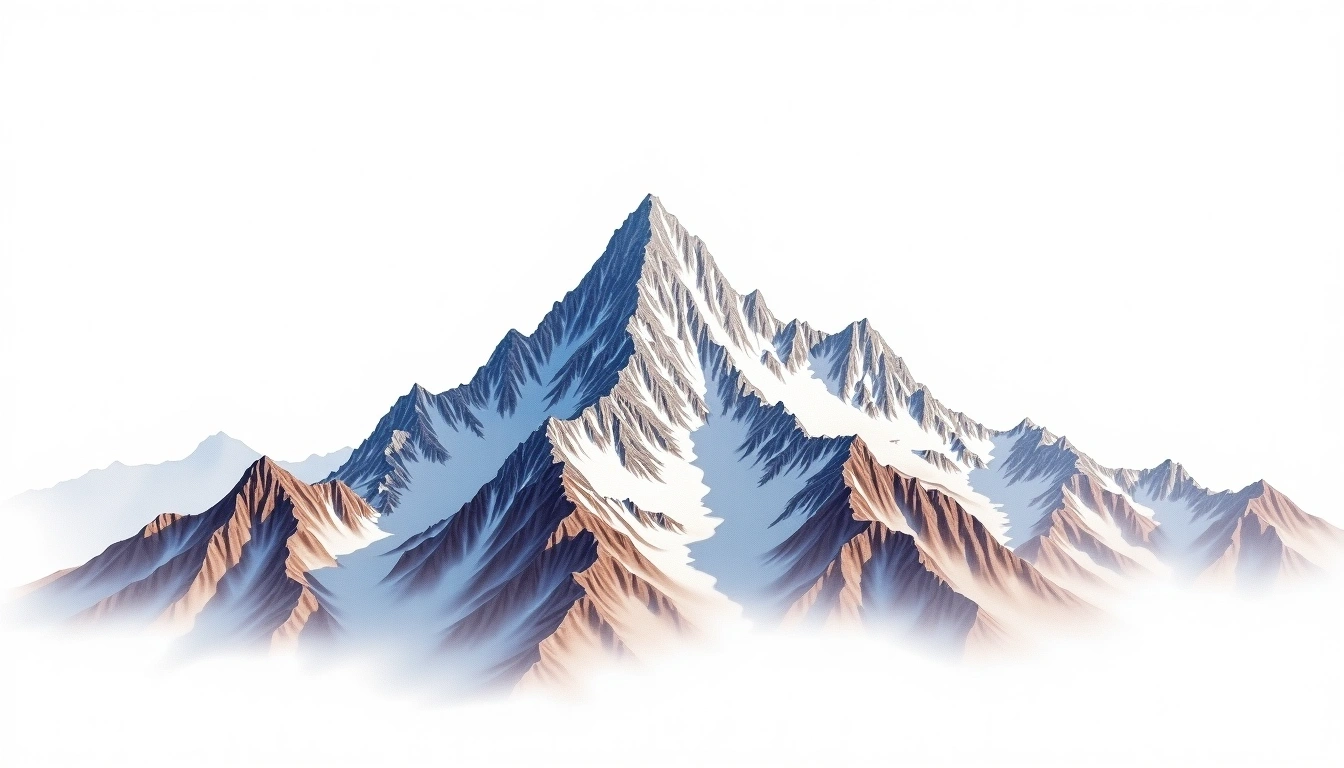 Masherbrum — 7,821m — Pakistan — watercolor illustration