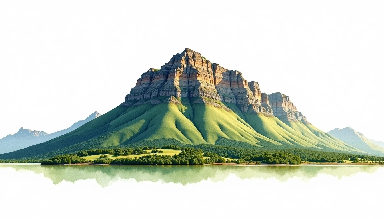 Matroosberg — 2,249m — South Africa — watercolor illustration