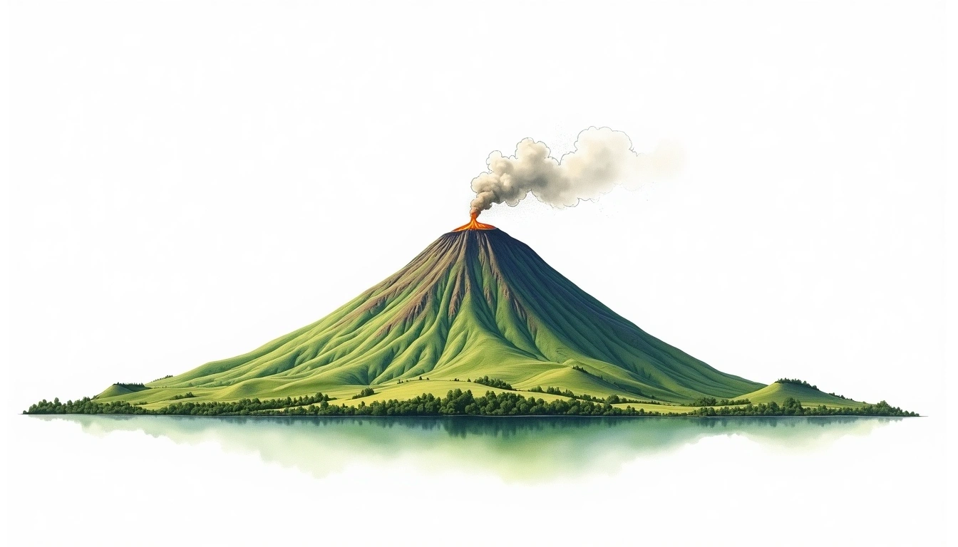 Mauga — 653m — American Samoa — watercolor illustration