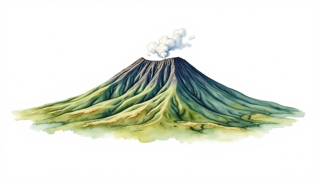 Mauna Kea — 4,205m — United States — watercolor illustration