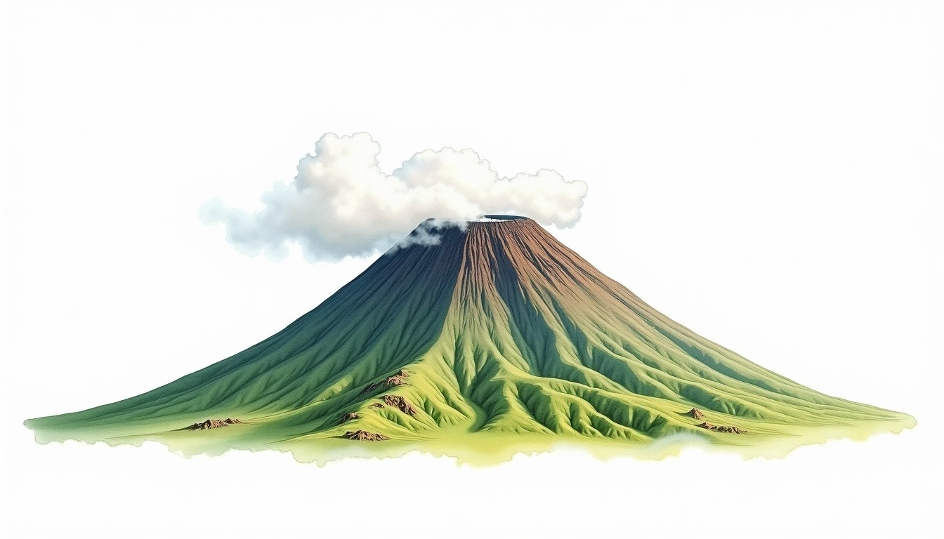 Mauna Loa — 4,169m — United States — watercolor illustration