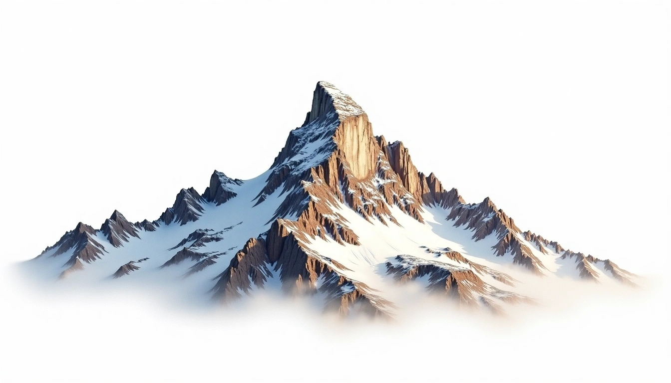 Milestone Mountain — 4,162m — United States — watercolor illustration