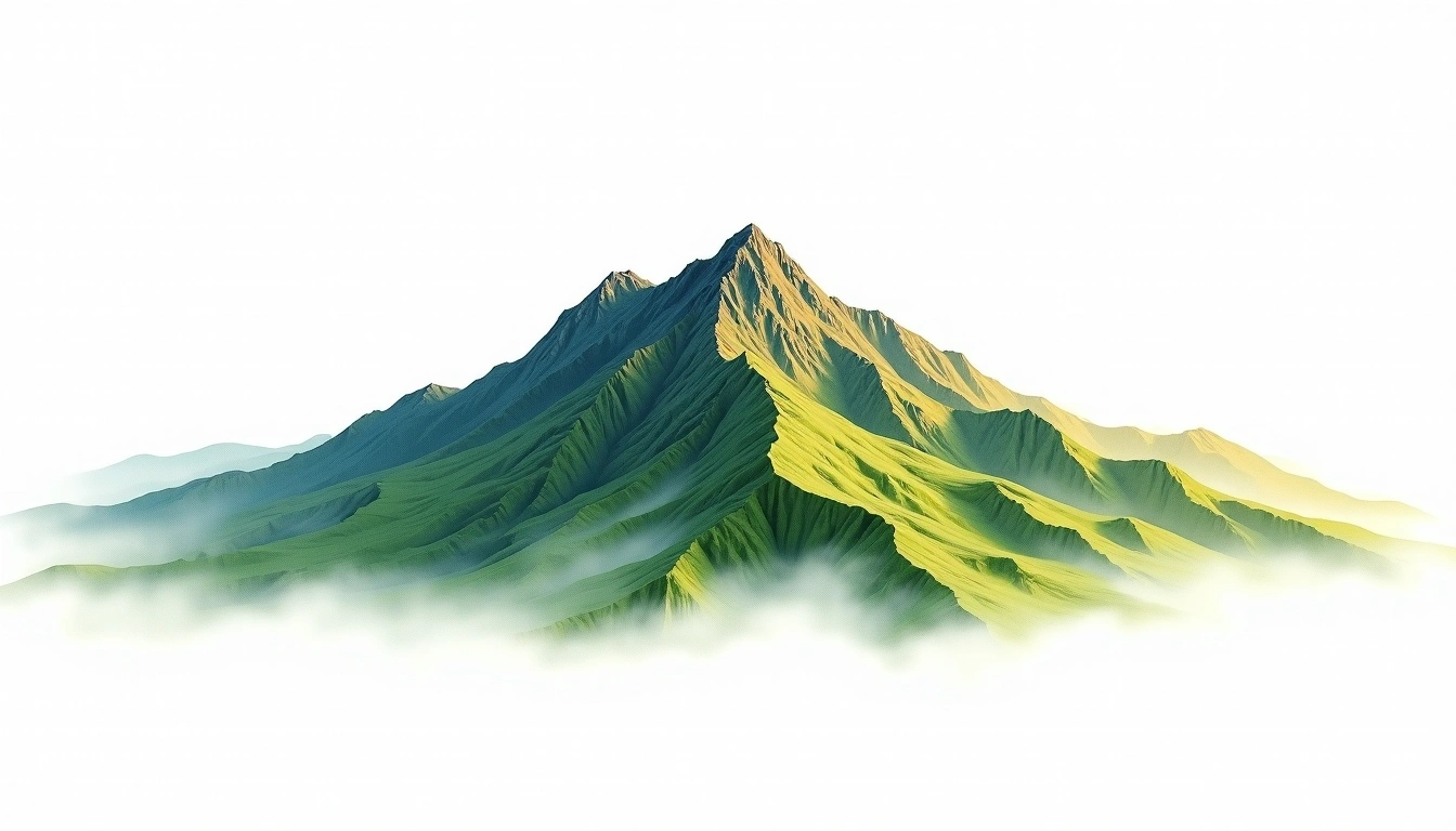 Misiryeong — 826m — South Korea — watercolor illustration