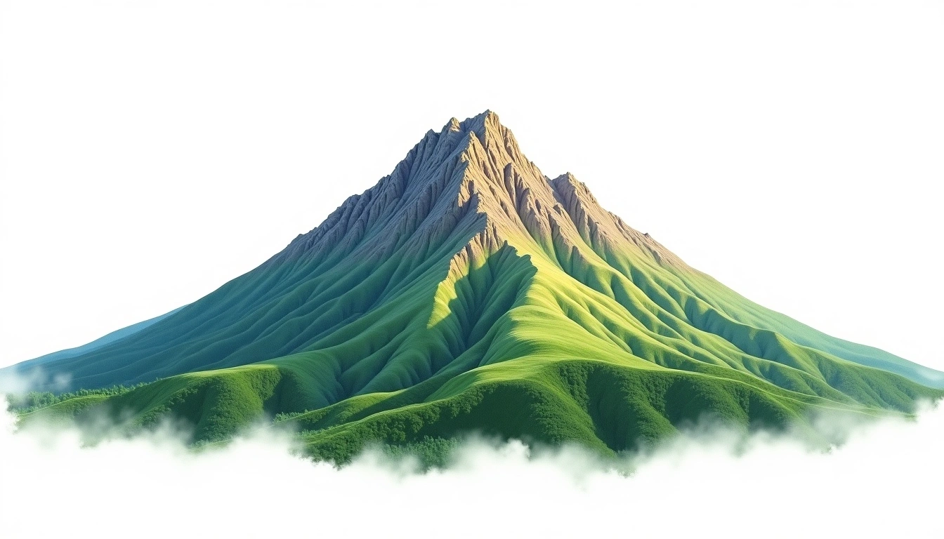 Miyanoura-dake — 1,936m — Japan — watercolor illustration