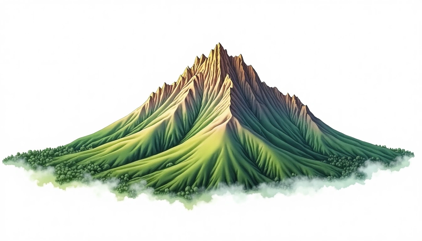 Mnweni Needles — 3,000m — South Africa — watercolor illustration