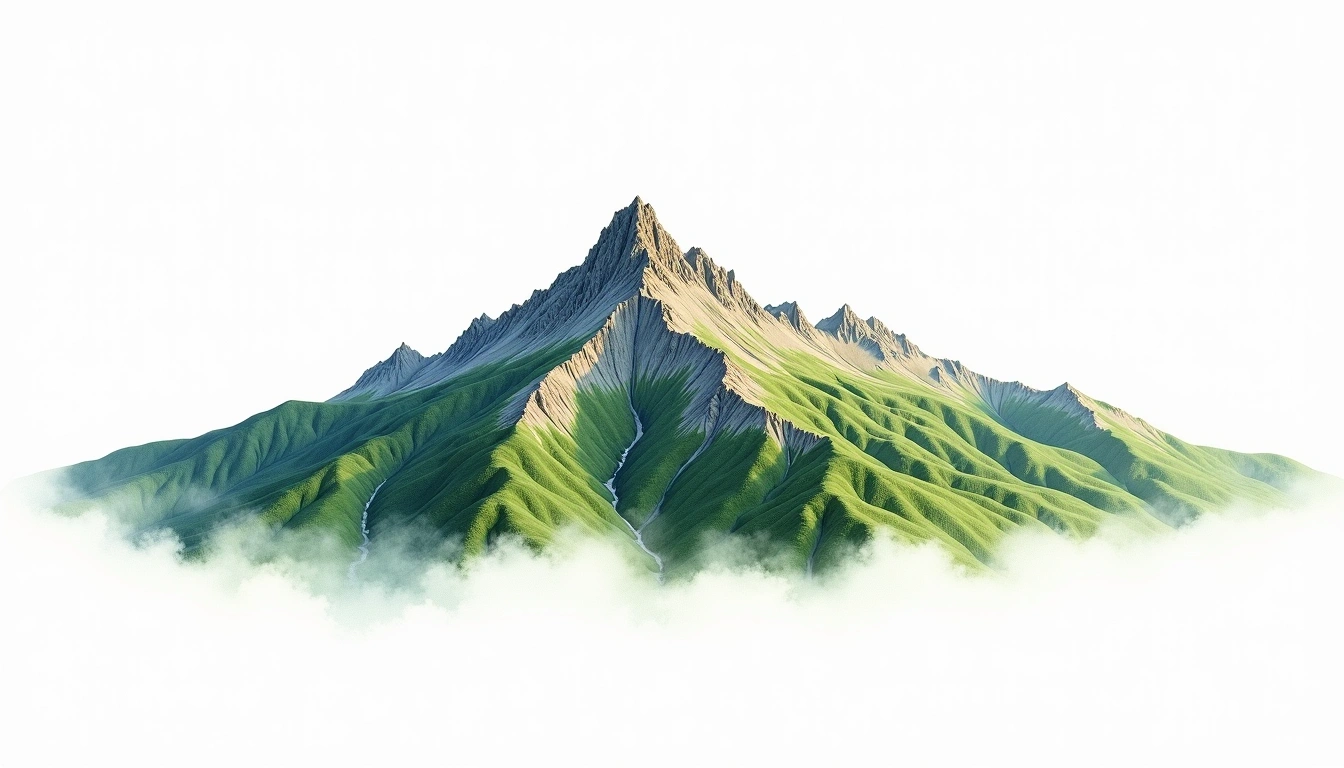 Moldoveanu Peak — 2,544m — Romania — watercolor illustration