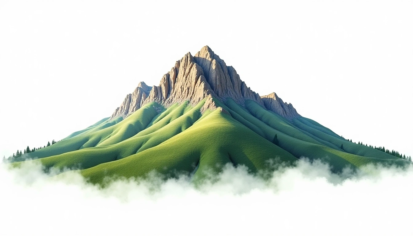 Moncayo — 2,313m — Spain — watercolor illustration