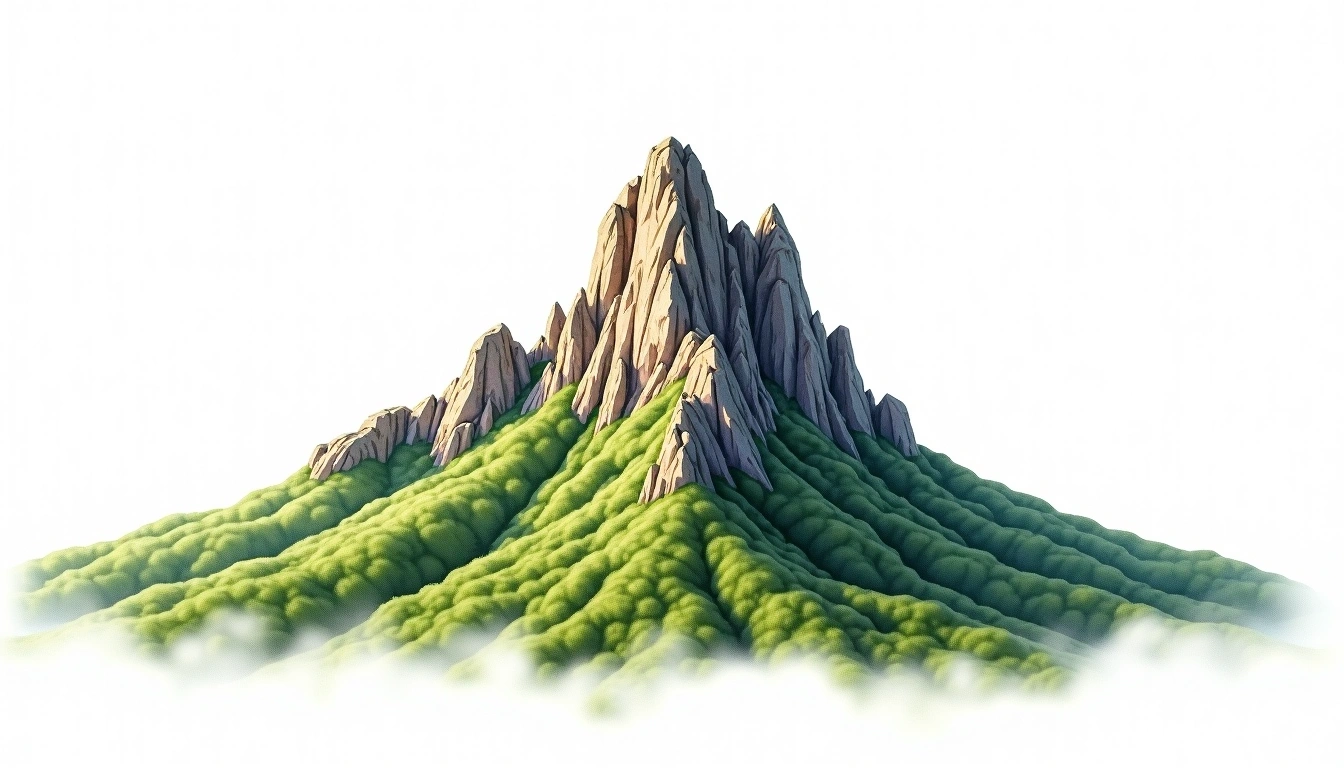 Monte Alban — 1,930m — Mexico — watercolor illustration