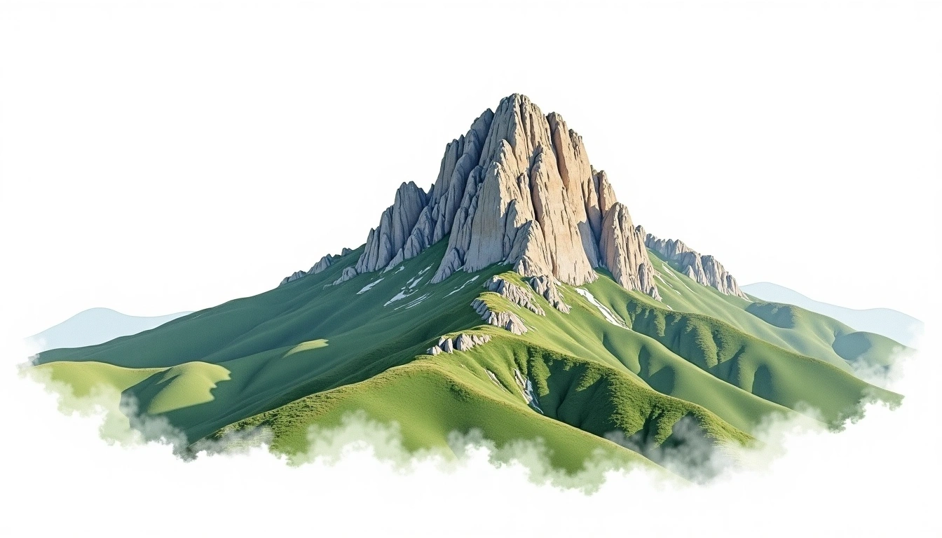 Monte Amiata — 1,738m — Italy — watercolor illustration