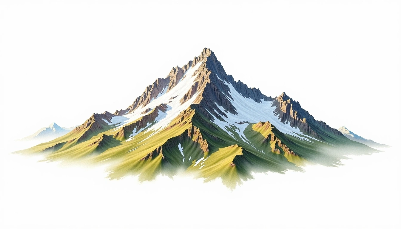 Monte Cristallo — 3,221m — Italy — watercolor illustration