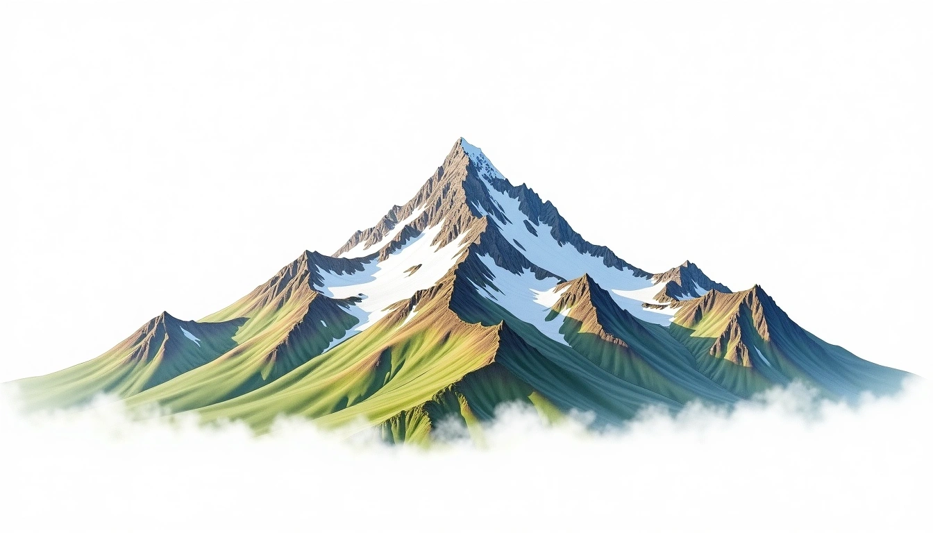 Monte della Disgrazia — 3,678m — Italy — watercolor illustration