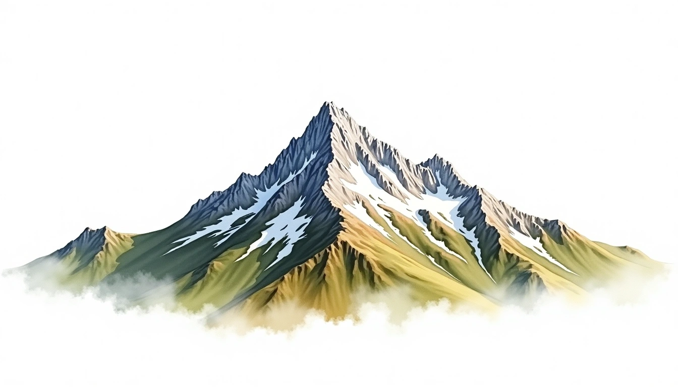 Monte Disgrazia — 3,678m — Italy — watercolor illustration