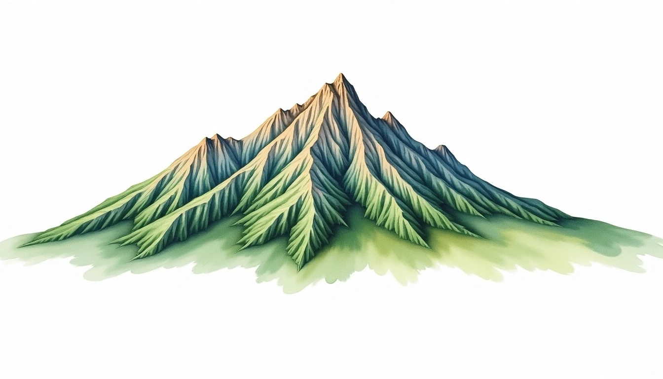 Monte Maggiore Istria — 1,396m — Croatia — watercolor illustration