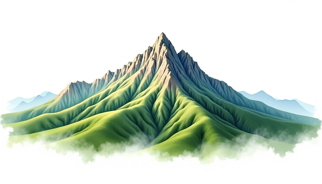 Monte Prena — 2,561m — Italy — watercolor illustration