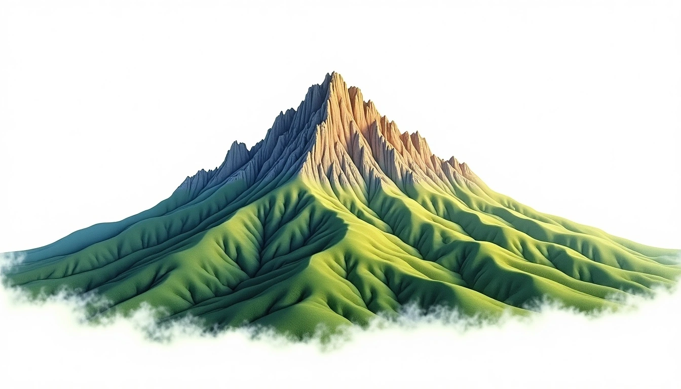 Monte Renoso — 2,352m — France — watercolor illustration