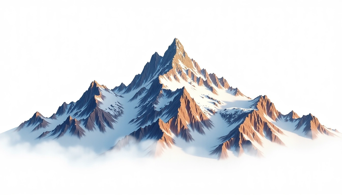 Monte Rosa Grenzgipfel — 4,618m — Switzerland — watercolor illustration