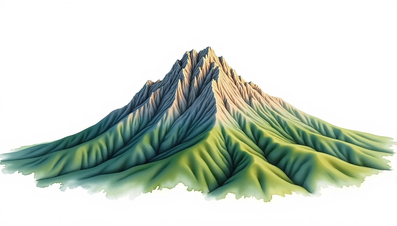 Monte Rotondo — 2,622m — France — watercolor illustration