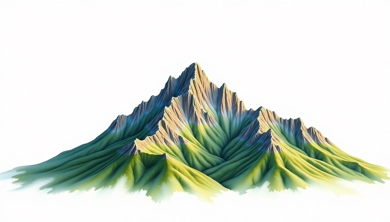 Monte Terminillo — 2,217m — Italy — watercolor illustration