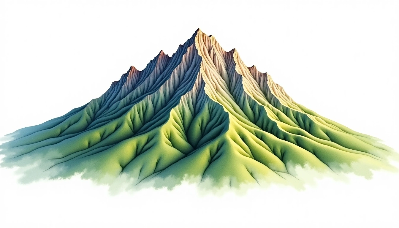 Monte Titano — 739m — San Marino — watercolor illustration