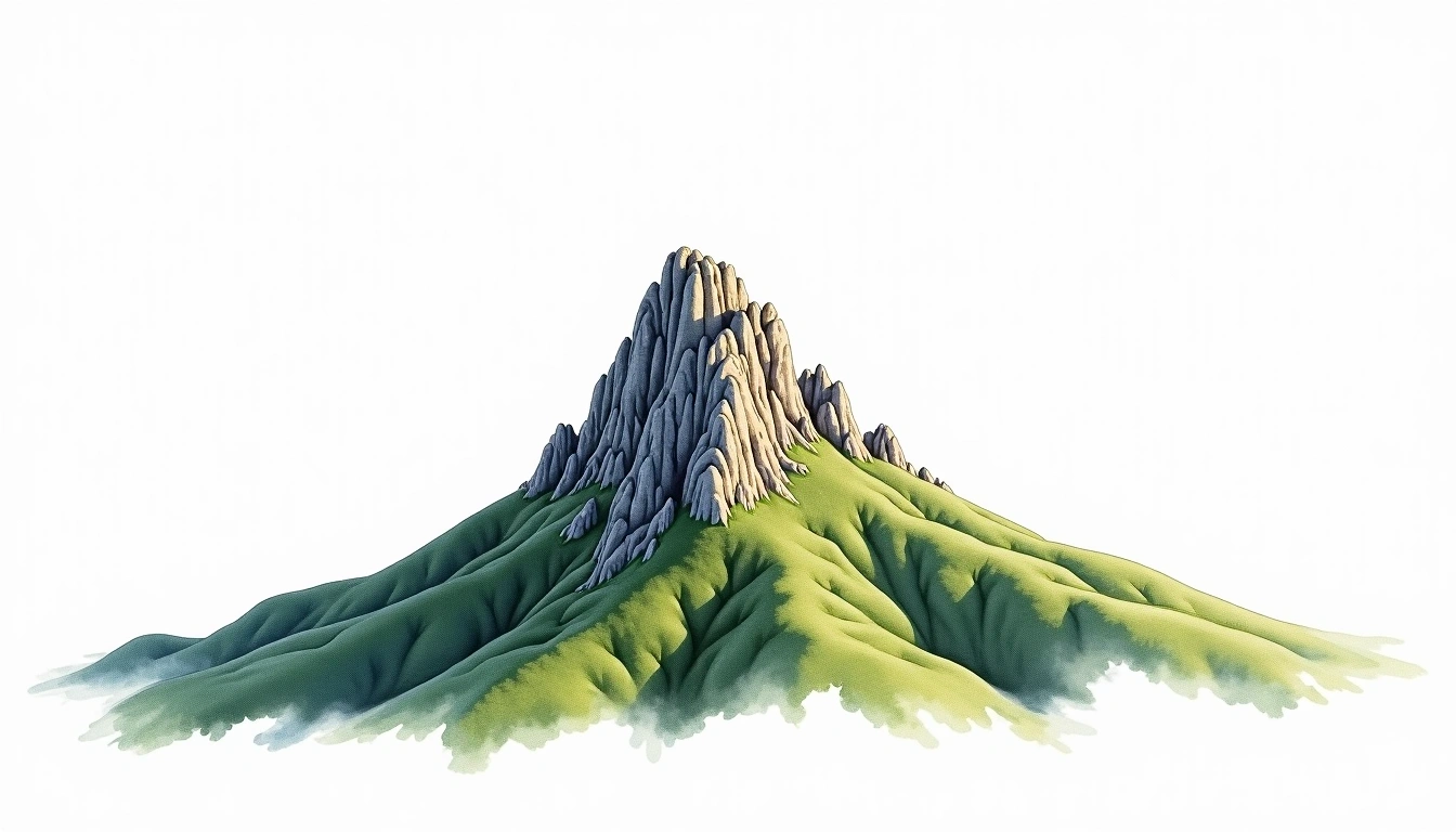 Morro do Igreja — 1,822m — Brazil — watercolor illustration