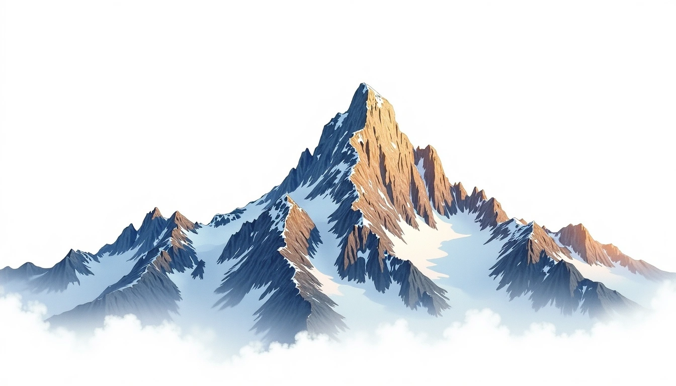 Mount Agassiz — 4,258m — United States — watercolor illustration