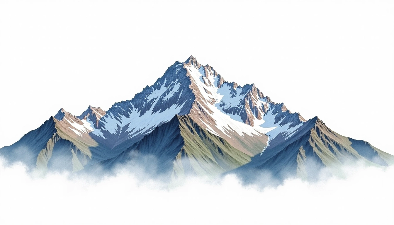 Mount Alverstone — 4,439m — United States — watercolor illustration