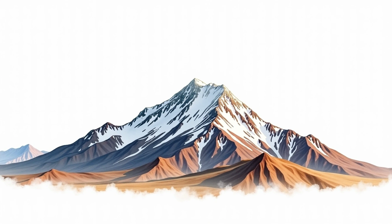 Mount Antero — 4,349m — United States — watercolor illustration