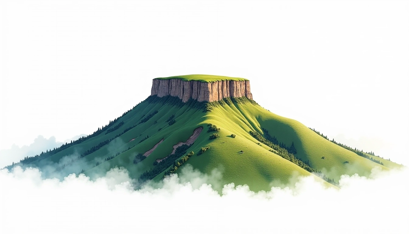 Mount Baw Baw — 1,564m — Australia — watercolor illustration