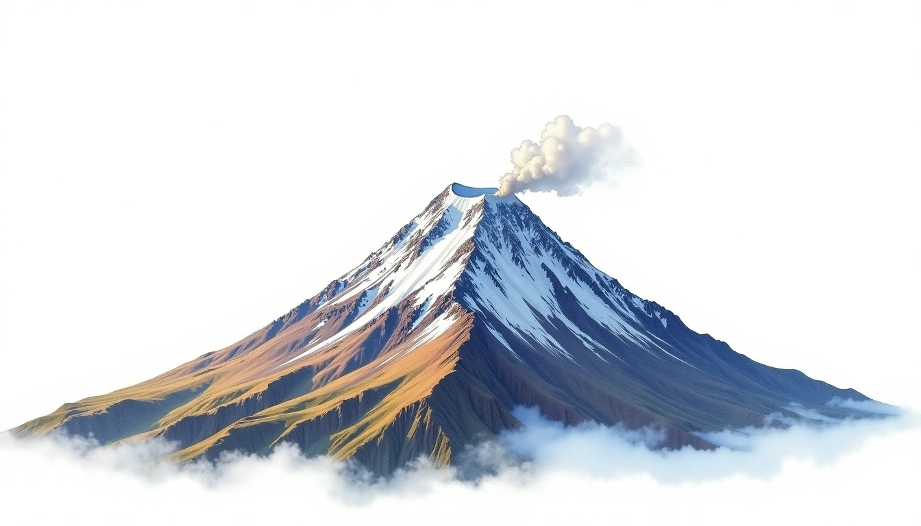 Mount Blackburn — 4,996m — United States — watercolor illustration