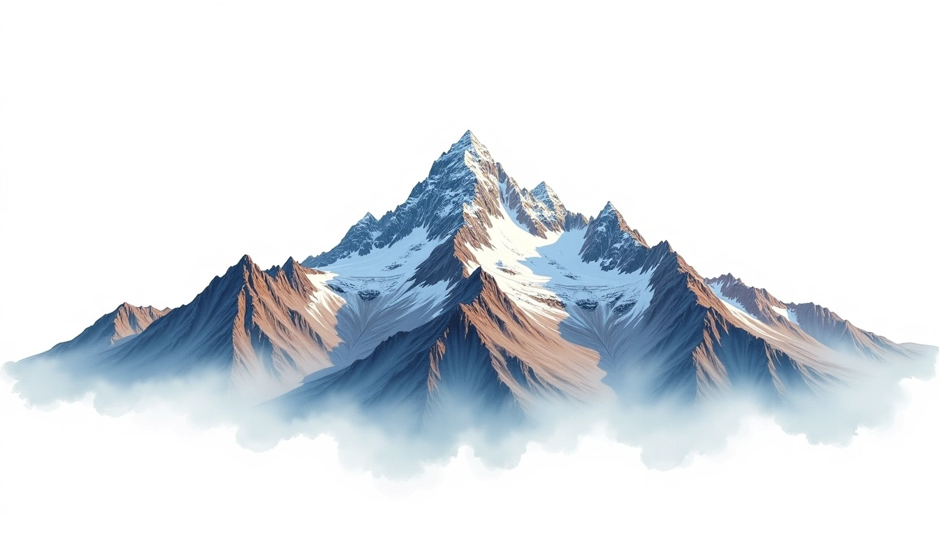 Mount Bona — 5,005m — United States — watercolor illustration