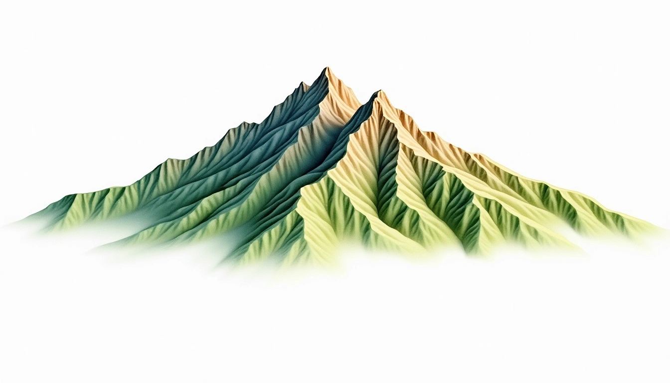 Mount Bond — 1,448m — United States — watercolor illustration