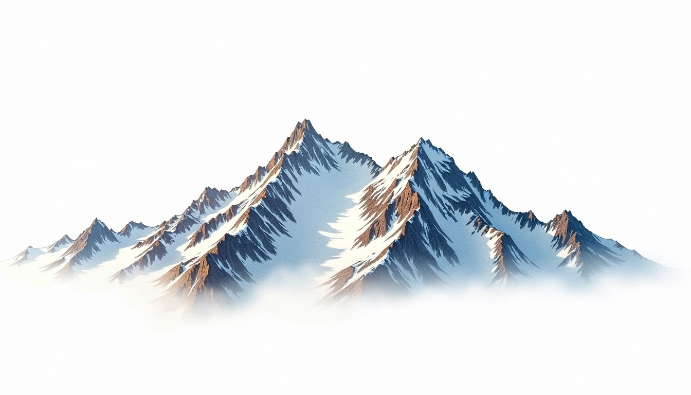 Mount Carpe — 4,340m — United States — watercolor illustration