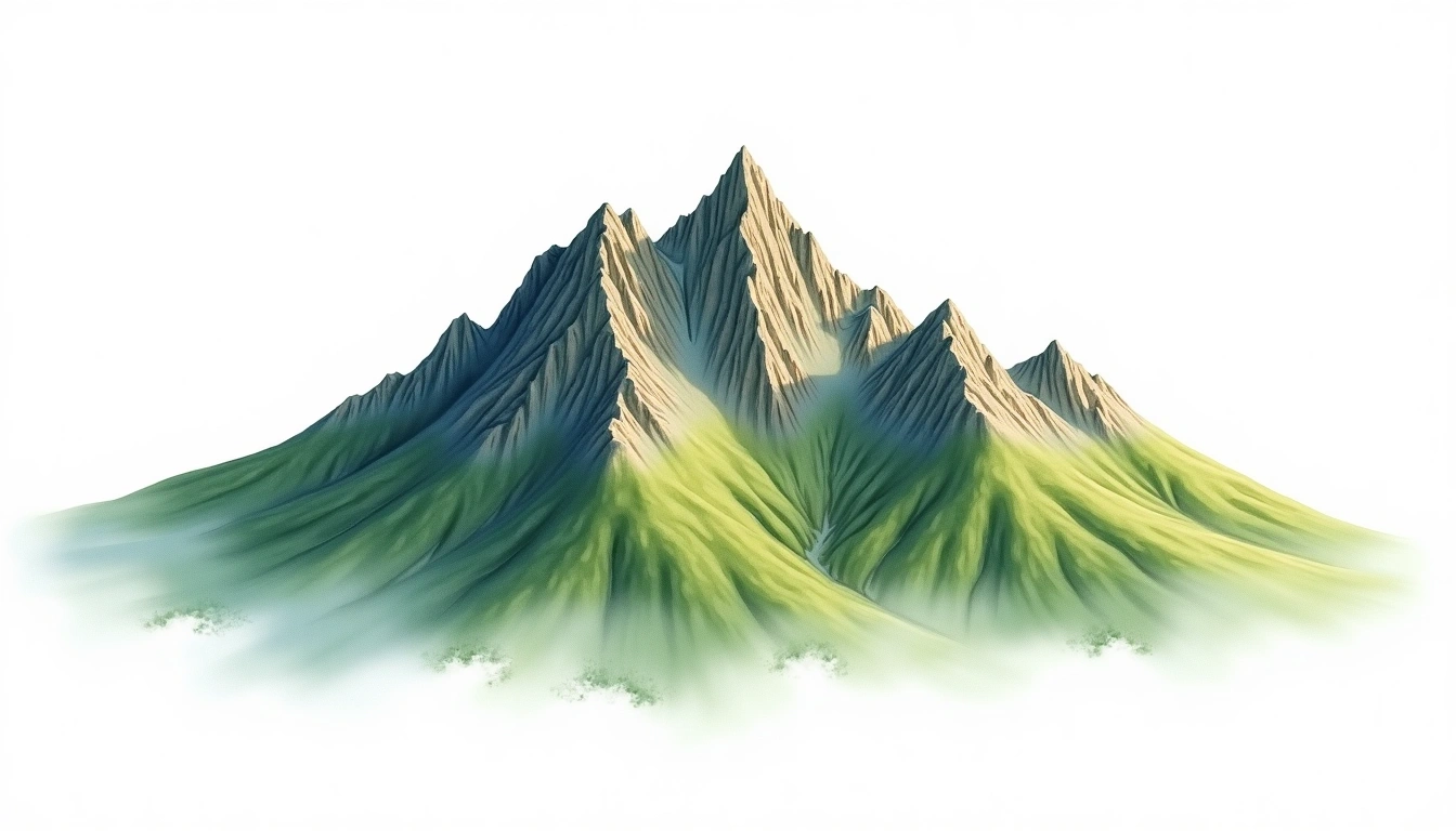 Mount Carrigain — 1,440m — United States — watercolor illustration