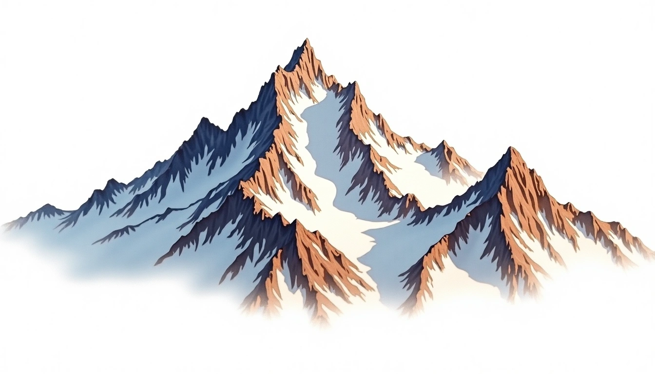 Mount Conness — 3,832m — United States — watercolor illustration