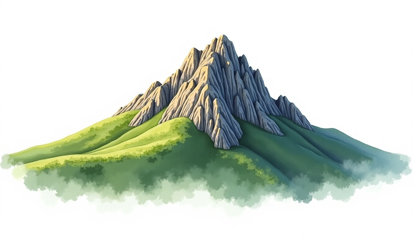 Mount Davis (PA) — 979m — United States — watercolor illustration