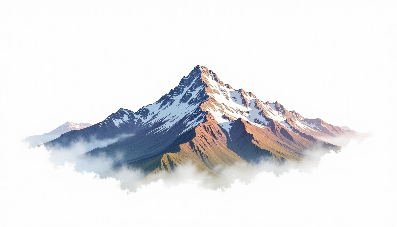 Mount Democrat — 4,312m — United States — watercolor illustration