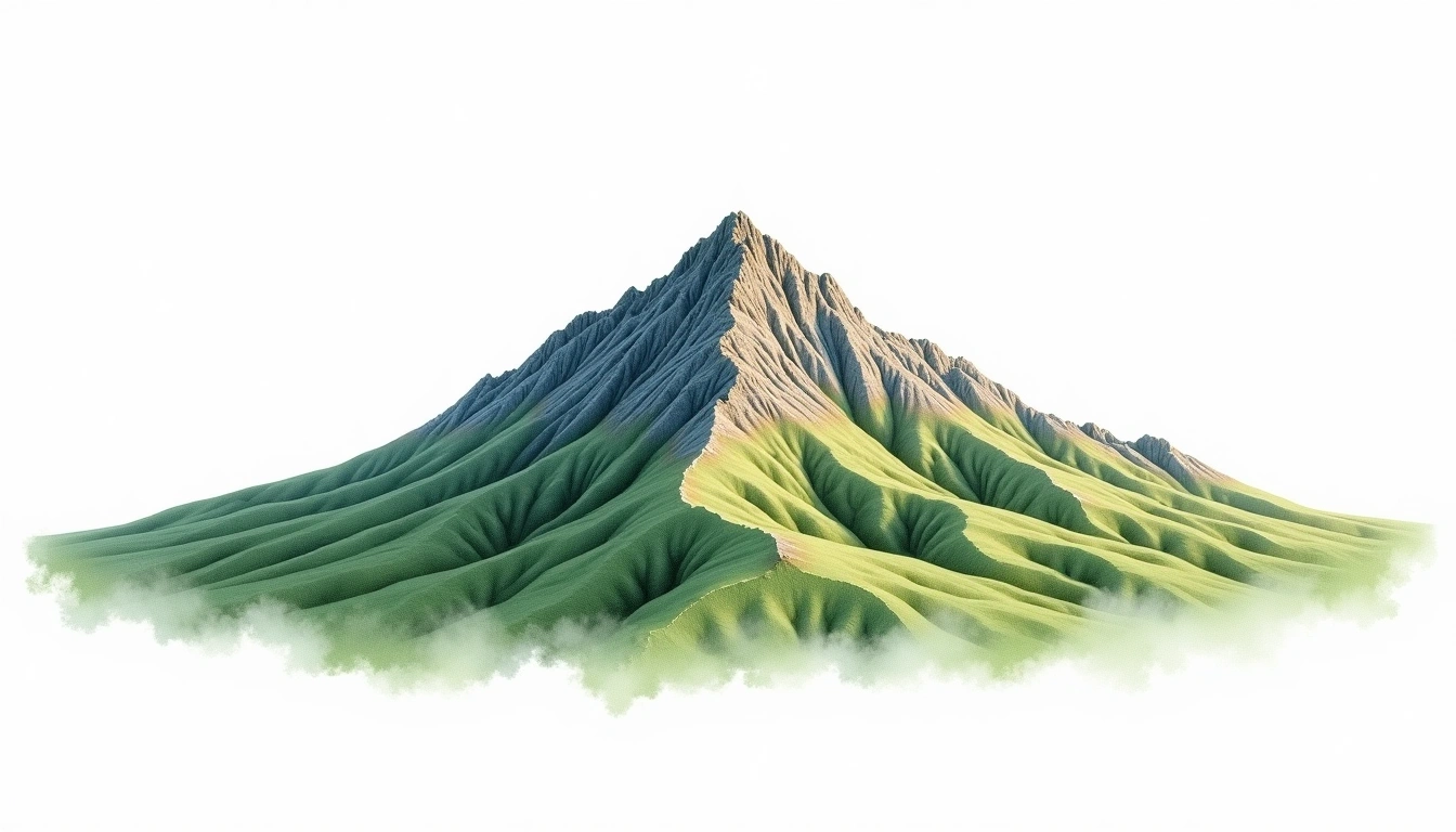 Mount Eisenhower — 1,452m — United States — watercolor illustration